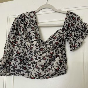 Asymmetrical crop top